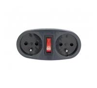 Adaptateur secteur avec 2 prises 230 V et interrupteur - Chacon