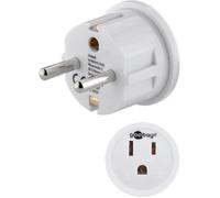 Goobay Adaptateur secteur USA/Japon vers Euro 3200 W Blanc - Usage intérieur