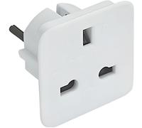 Adaptateur Secteur pour Prise Anglaise UK vers France Blegique FR BE