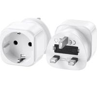 Adaptateur secteur Royaume-Uni – Convertisseur de prises internationales – Pour ordinateur portable, téléphone et chargeurs – Format compact, idéal pour les voyages – Parfait pour les vacances, les vo