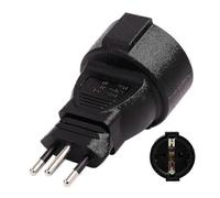 Adaptateur secteur suisse 3 broches rondes vers norme européenne 16 A 250 V mâle vers femelle