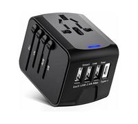 Adaptateur secteur universel, chargeur de voyage avec ports USB-C 3,4 A et USB-A 2,4 A, compatible avec les prises des États-Unis, d'Europe et