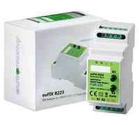 Adaptateur sur rail DIN pour store roulant FIBARO 3, avec boutons, eufix R223