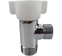 Adaptateur T en laiton chromé pour bidet permettant un réglage manuel du débit d'eau directement depuis l'alimentation des toilettes (trois voies)