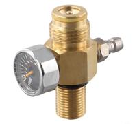 Adaptateur Test Régulateur Pression 300bar pour Tank | Acier inoxydable pour durable, filetage 5/8-18UNF, plage 0-2800psi, pour idéal pour tests de fuite, sortie G1/2 standard