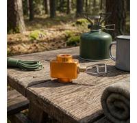 Adaptateur Transfert Butane Propane Acier Adaptateur Transfert | Laiton et aluminium, design compact 3x3cm, transfert pour gaz pour facile, usage camping extérieur