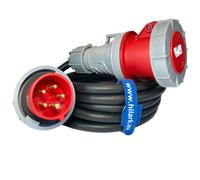 Adaptateur triphasé, fiche 32A 5 broches vers prise 63A 4 broches IP67 0,5-5m
