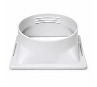 Adaptateur Tuyau Climatiseur Mobile 150 mm, Raccord Carré vers Rond, Connecteur Évacuation Compatible Gauche Droite