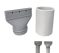 Adaptateur Tuyau Climatiseur Mobile, Raccord Plat pour Tuyau d'Évacuation, Compatible avec Tube Diamètre 13/15cm, Joint pour Fenêtre ou Porte, Kit de Ventilation pour Climatiseur (B-150mm)