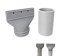 Adaptateur Tuyau Climatiseur Mobile, Raccord Plat pour Tuyau d'Évacuation, Compatible avec Tube Diamètre 13/15cm, Joint pour Fenêtre ou Porte, Kit de Ventilation pour Climatiseur (A-130mm)