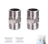 Adaptateur Tuyau de Douche en Acier Inoxydable 1/2 Pouce, Lot de 2 | Raccord Hexagonal, Flexible Ultra-Long, Jonction Deux Tuyaux, Résistant à la Rouille, Usage Universel