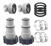 Adaptateur Tuyau Piscine, 12 Pièce Adaptateur de Tuyau de Piscine A, Raccordement Piscines avec Filetage Interne,Adaptateurs Tuyaus Piscines pour Pompe, Raccord pour Tuyaus Piscine Ø 32 et 38 mm (C)