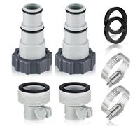 Adaptateur Tuyau Piscine, 8 Pièce Adaptateur de Tuyau de Piscine A et B, Raccordement Piscines avec Filetage Interne,Adaptateurs Tuyaus Piscines pour Pompe,Raccord pour Tuyaus Piscine Ø 32 et 38 mm