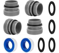 Adaptateur tuyau piscine - XVX - 4 pièces - 40 mm à 1 1/2 pouce - Étanchéité efficace - Installation facile