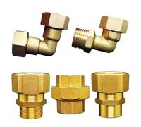 Adaptateur Union mâle femelle 1/2 "-1" BSP, connecteur de plomberie en laiton coudé