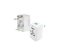 Akashi Adaptateur de voyage international US/UK/EU/AUS 1 sortie femelle Blanc