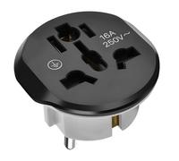 Adaptateur Universel de Voyage EU vers UK / AU / USA / CN Compact Noir