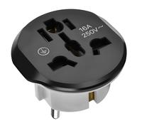Adaptateur Universel de Voyage EU vers UK / AU / USA / CN Compact Noir