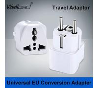 Adaptateur universel gris de prise de l'UE, convertisseur électrique de voyage, prise de courant, international, AU, UK, US à Euro KR, vente en gros