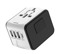 Adaptateur universel, protection multiple avec prise secteur universelle, conception compacte et légère pour les voyages internationaux, charge 5