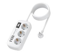 Adaptateur USA, 7 en 1, prise américaine, prise USB C (3,4 A), 3 prises avec câble de 1,5 m, adaptateur de voyage USA, 1250 W US vers EU, adaptateur Canada type B, prise de voyage pour Amérique