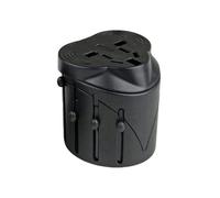 Electraline 70014 Adaptateur de Voyage-Adapté pour les prises africaines européennes américaines australiennes pour les vacances dans le monde entier, couvre plus de 150 pays, noir