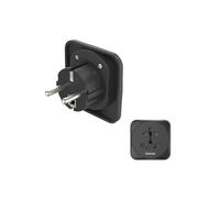 Adaptateur voyage type E et F, 3 pôles, univ., monde vers Europe, nr