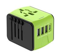 Adaptateur Voyage Universel International avec 3 USB et 1 Type C,1500W,Prise France vers USA Canada UK EU Australie Chine