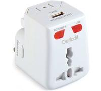 Adaptateur Voyage Universel Prise Secteur International UK US France Asie Afrique et USB - Daffodil WAP150 G