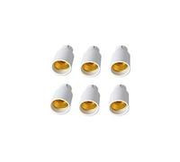 Adaptateurs d'ampoule b22 à e27 lot de 6 adaptateurs douille base convertisseur support lampe - blanc