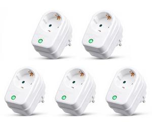 Adaptateurs de prise électrique, lot de 5, protection contre les surtensions, 230 V, 3500 W, sécurité enfant