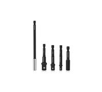 DURATECH Adaptateurs Porte Douille 5 Pièces, Entraînement 1/4", 3/8", 1/2" Socket Adaptateur, Barres d'Extension pour Perceuse Visseuse et Tournevis Porte-embout