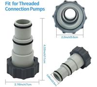 Adaptateurs tuyau piscine 32/38 mm - Raccord universel pompe à chaleur - Pièces détachées compatibles