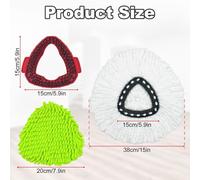 Adapté pour Vileda, Ocedar Microlite : tête de serpillère, brosse, tête de serpillère pivotante, chiffon de nettoyage triangulaire. Ensemble de 6 pièces, deux pièces pour chaque article