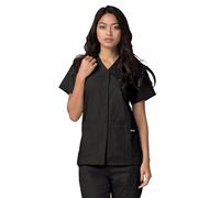 Adar Universal Blouse Médicale Femme - Tunique avec Boutons Pressions - 604 - Black - M