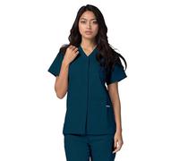 Adar Universal Blouse Médicale Femme - Tunique avec Boutons Pressions - 604 - Caribbean Blue - L
