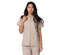 Adar Universal Blouse Médicale Femme - Tunique avec Boutons Pressions - 604 - Khaki - M