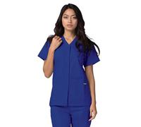 Adar Universal Blouse Médicale Femme - Tunique avec Boutons Pressions - 604 - Royal Blue - M