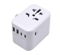 ADATTATORE DA VIAGGIO UNIVERSALE EWENT+2USB E 3USB-C