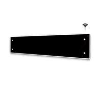 Adax CLea L - Radiateur Electrique Mural Intelligent Wi-Fi avec Commande par Smartphone - 1000W | Chauffage Electrique | Chauffage d'appoint Salle de Bain | Hauteur Convecteur 222mm | IP24C KDT Noir