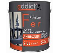 ADDICT PEINTURE FER 2.5 L noir mat