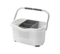 Addis 517764 Premium Égouttoir à Couverts pour évier Blanc/Gris 12 x 24 x 20,5 cm