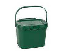 Addis 518250 - Poubelle à Compost à Usage Quotidien dans la Cuisine - bac Vert foncé de 4,5 l pour déchets Alimentaires