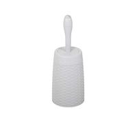 Addis 518368 Brosse WC Ronde Imitation rotin avec système d'injection de détergent Interne, Gris Clair