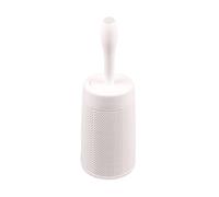 Addis Brosse WC Ronde en Plastique Imitation Toile de Jute avec système d'injection de détergent Interne, crème, Lin calicot, Taille Unique