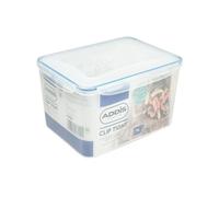 Addis Clip Tight Super Grande boîte de conservation alimentaire rectangulaire de 9 litres de haut en silicone hermétique sans BPA avec couvercle à verrouillage facile, transparent