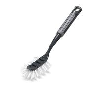 Addis Comfigrip Brosse à Vaisselle Vaisselle avec racloir, Métallique Graphite, 6 x 8 x 30 cm