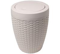 Addis Corbeille en Faux rotin, Plastique, Calico Linen, Swing Bin