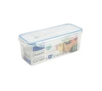 Addis Récipient alimentaire hermétique 2 litres étroit rectangulaire en silicone sans BPA avec couvercle à verrouillage facile, transparent