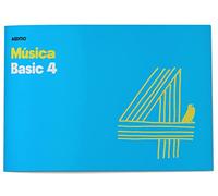 ADDITIO - Cahiers de musique BASIC 4 pour l'initiation à la musique | 4 portées de 20 mm | 20 pages | Taille 24 x 17 cm paysage | Papier écologique | Agrafa | Bleu |